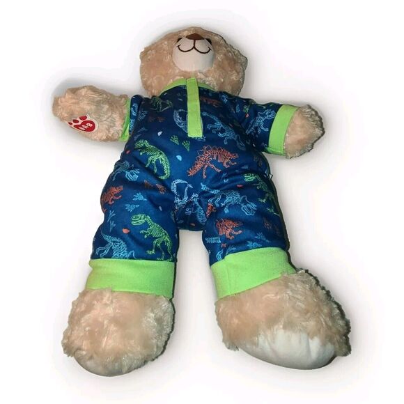 Build a Bear "Happy Hugs" Teddy In Blue Dinosaur Sleeper Soft Stuffed Plush 16" - Picture 5 of 8